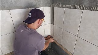 COMO INSTALAR BACK PLASH SALPICADERO DE COSINA MOSAICO CON UNA TECNICA MUY BUENA [upl. by Herstein]