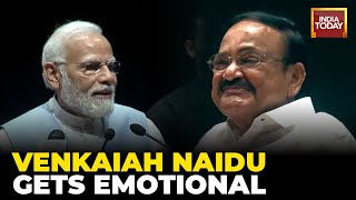 PM Modis Speech At Venkaiah Naidus Farewell Makes Outgoing Vice President Emotional WATCH [upl. by Hilliary801]