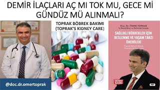 DEMİR İLAÇLARI AÇ MI TOK MU GECE Mİ GÜNDÜZ MÜ ALINMALI [upl. by Doig433]