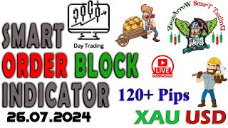 Live Trading with Smart Order Block Indicator gold xauusd orderblocks forex [upl. by Kornher]