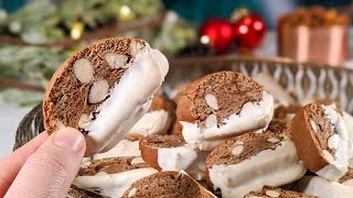 Biscuits de Noël italien pour le petitdéjeuner ou le goûterChocolat et amandes Glaçage au citron [upl. by Tuchman914]