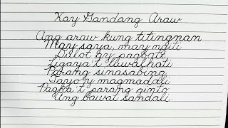 Kay Gandang Araw  Sulat Dikit Dikit  Cursive Writing For Filipinos  Kursiba [upl. by Aivekahs]