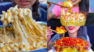 ASMR Best Creamy Mac And Cheese Mukbang Compilation No Talking Satisfying Big Bites [upl. by Bensen]