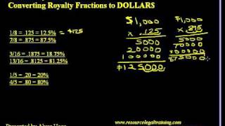 Calculating The Money Decimal in an Oil amp Gas Lease wwwlandtrainingnet [upl. by Volkan]