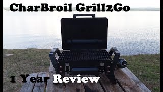 Charbroil Grill2Go Portable Propane Grill  1 Year Review [upl. by Gredel]