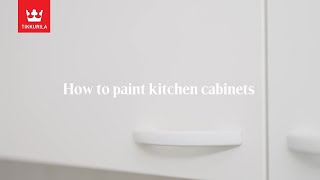 How to paint kitchen cabinets  instructions by Tikkurila [upl. by Rostand611]