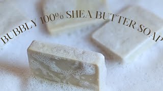 I TRIED A BUBBLY 100 SHEA BUTTER SOAP AND DID IT WORK [upl. by Alodie]