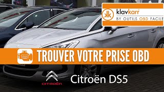 Prise OBD Citroën DS5 2011  2018  Où trouver mon connecteur OBD2 [upl. by Antipus]