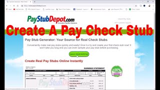 How To Create A Pay Check Stub For Your Employee Using PayStubDepot [upl. by Nnairek996]