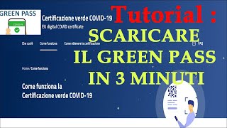 Come scaricare il GREEN PASS Tampone Farmacia in 3 minuti [upl. by Milly]