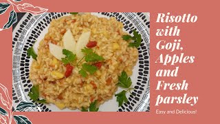 Risotto with Goji berries Apple and Fresh parsley [upl. by Imaj736]