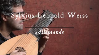 Sylvius Leopold Weiss Allemande in F major on baroque lute [upl. by Kyd]