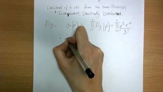 Likelihood function for n iid samples from a Poisson [upl. by Raynah]