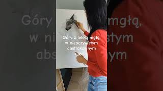 Obraz z górami sztuka artystka obraz diy tutorial [upl. by Anitroc]