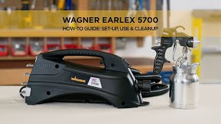 Wagner Earlex 5700 Paint Sprayer Setup Spraying amp Cleanup [upl. by Carmon532]