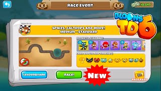 NEW BTD6 RACE EVENT SPIKES CALTROPS AND MORE [upl. by Kramnhoj333]