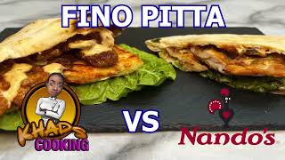 MAKING THE FINO PITTA AT HOME  NANDOS COPYCAT RECIPE  Khads vs Restaurants [upl. by Llehcsreh783]