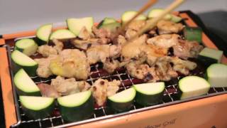 5 min Prep Chicken Yakitori with Livart Orange BBQ Grill [upl. by Rakia]