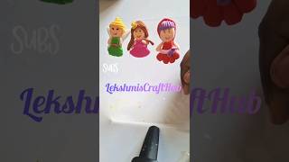 Flat Doll with headband airdryclay trending crafter viral youtubeshorts diycrafts charms [upl. by Axia]