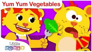 Yum Yum Vegetables  Healthy Eating Habits for Kids  Nursery Rhymes by Little Angel [upl. by Till]