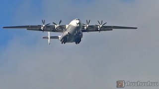 An 22 UR09307  Landing at LeipzigHalle Airport 25112016 [upl. by Rue]