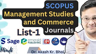 SCOPUS Journals Management Studies and Commerce  LIST1  Hindi  2024 [upl. by Lac]