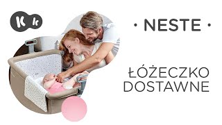 Łóżeczko dostawne 2 w 1 NESTE Kinderkraft [upl. by Leamiba]