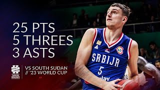 Nikola Jovic 25 pts 5 threes 3 asts vs South Sudan World Cup 2023 [upl. by Delmore]