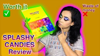 Ucanbe splashy candies  honest review  green and blue full cut crease tutorial  mahbuba shanta [upl. by Orelee]