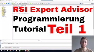 MetaTrader 4 MT4  Aufbau eines Expert Advisor EA  Programmierung Tutorial Teil 1 [upl. by Aicila]