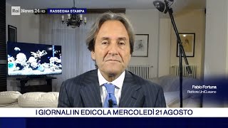 Fabio Fortuna a Rainews24 HD RASSEGNA STAMPA del 21 08 2024 ore 08 30 [upl. by Vanden]