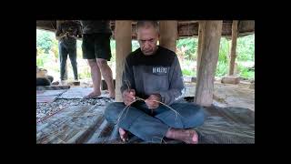 Samoan method for making coconut sennit string [upl. by Ferna]