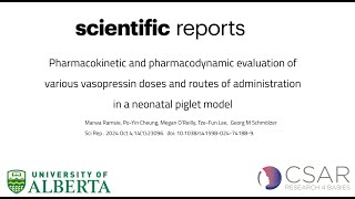 Pharmacokinetic and pharmacodynamic evaluation of vasopressin doses and routes of administration [upl. by Rubens106]