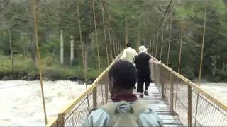 Crossing Baliem River Suspension Bridge [upl. by Ecinreb282]