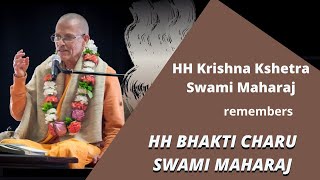 HH Krishna Kshetra Swami Maharaj remembering HH Bhakti Charu Swami Maharaj [upl. by Thea]