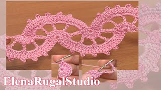 Crocheted Lace Tutorial 6 part 2 of 2 How to Crochet Tapes [upl. by Arst]