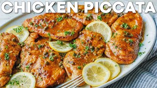 How To Make Chicken Piccata Recipe  Dinner Comfort Food [upl. by Arrotal841]