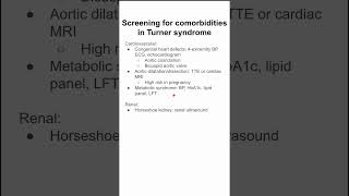 Screening for comorbidities in Turner syndrome [upl. by Anom]