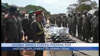 Gambia Armed Forces in preparations for ECOWAS deployment to Sierra Leone [upl. by Aissela]