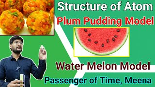 Structure of Atom  Plum pudding model  water melon model  J J Thomson model of atom [upl. by Auhsej903]