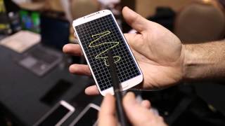 CES 2014 Synaptics pen auf normalen Samsung Galaxy S4 modifizierte Firmware [upl. by Teriann]