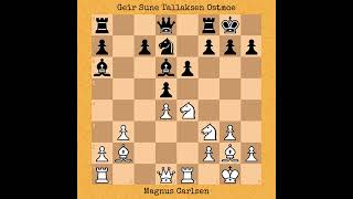 15 years old Carlsen Brilliant Chess Game I Carlsen vs Ostmoe 2005 chess chessgame [upl. by Neri]