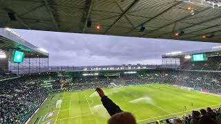 Celtic v Hearts Pre Match Players coming out of the Tunnel amp the Celtic Huddle [upl. by Saire]