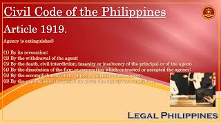 Civil Code of the Philippines Article 1919 [upl. by Idoux377]