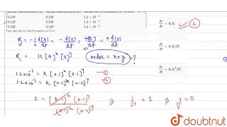 For the nonstoichiometric reaction 2ABrarrCD The following kinetic data were obtained [upl. by Ardehs]