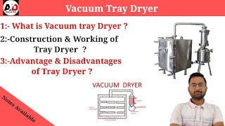 What is Vacuum Tray Dryer  Construction amp Working of Vacuum Tray Dryer Vacuum Tray Dryer in Hindi [upl. by Orlena]