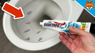 Only Cleaning Pros smear Toothpaste down the Toilet💥Genius Trick🤯 [upl. by Jerad702]