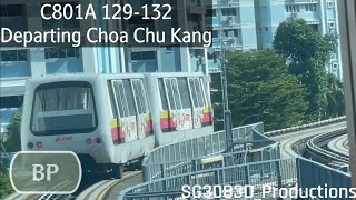 SMRT132 EXCLUSIVE TESTING C801A 129132  Departing Choa Chu Kang BPLRT [upl. by Noyrb]