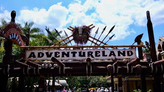 Magic Kingdom Adventureland 2022 Summer Walkthrough in 4K  Walt Disney World Florida August 2022 [upl. by Aihtebat518]