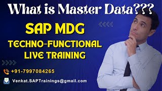 What is Master Data What Is The Importance Of Master Data  SAP MDG Training  VENKAT TechEdu [upl. by Naujal]